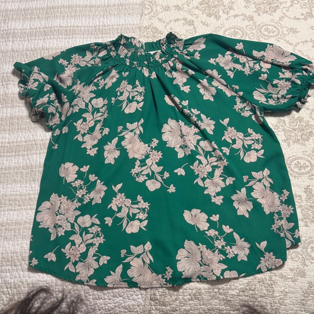 Sienna Sky Green Floral Blouse